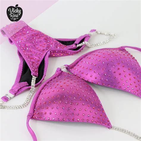 Fuchsia Pink Bikini Fitness Npc Ifbb Ocb Vicky Ross Fit
