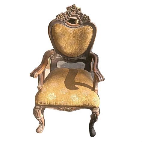 Teak Wood Arm Rest Wooden Dining Chair, With Cushion at best price in ...