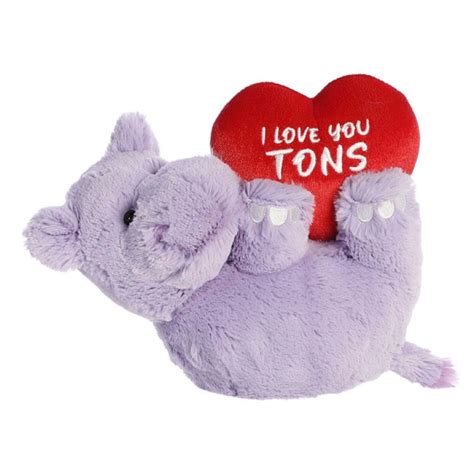 Plush I Love You Tons Purple Hippo 1 Florist In Central Ohio