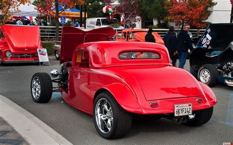 1933 Ford 3 Window Coupe Modiified Red Rvl Hot Rods Cars Hot Rods Classic Cars Trucks