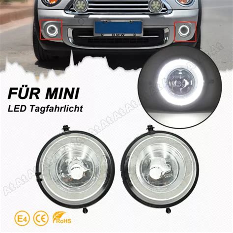 2PC LED TAGFAHRLICHT Nebelscheinwerfer für Mini Cooper S R55 R56 R57