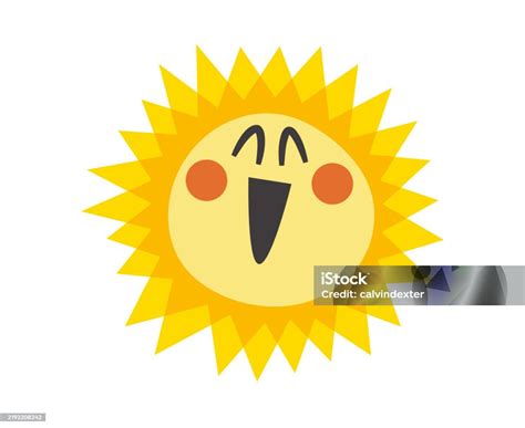 sun cartoon drawing stock illustration  image