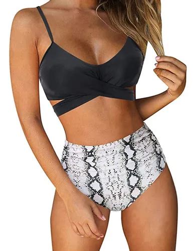 Traje De Baño Mujer Dos Piezas Bañador Talle Alto Bikini Cuotas sin interés