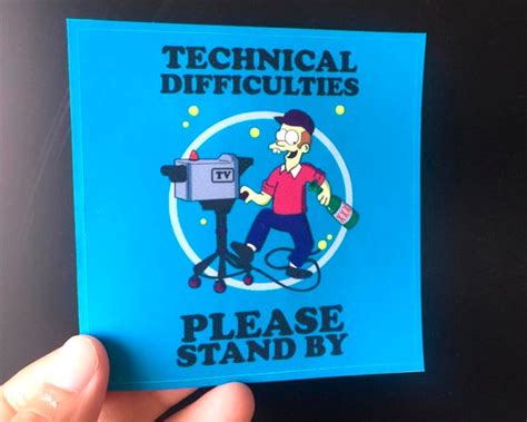 Simpsons Technical Difficulties Sticker the Simpsons Sticker | Etsy