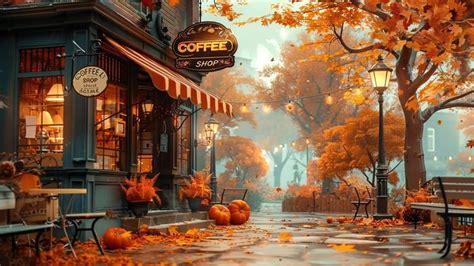 Another Autumn Day In Cozy Coffee Shop Ambience Smooth Jazz Music