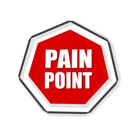 pain point text badge icon design flat vector template