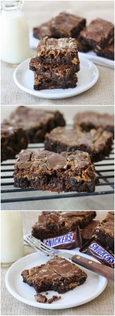 Peanut Butter Snickers Brownies