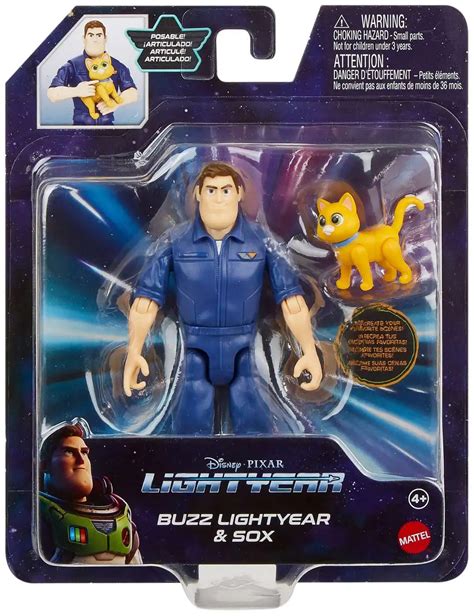 Disney Pixar Lightyear Movie Buzz Lightyear Sox 5 Action Figure Mattel ...