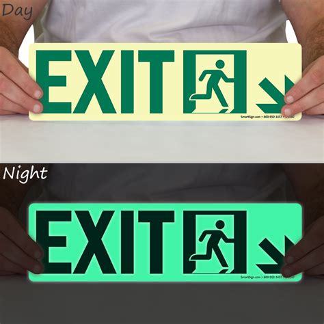 Emergency Exit Sign Glowsmart™ Arrow Right Sku S 5587