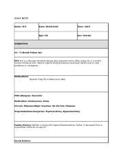 Su Nsg W Soap Mathis K Docx Soap Note Name H P Date Time Age Sex