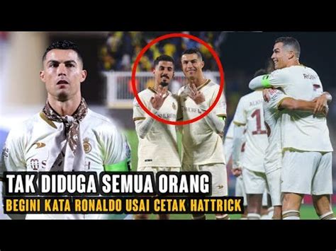 KOMENTAR KELAS CR7 Reaksi Cristiano Ronaldo Usai Cetak Hat Trick