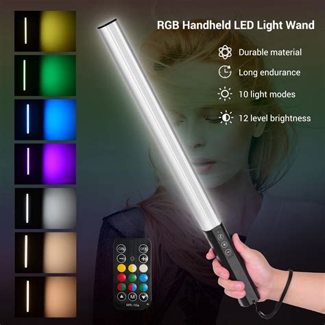 Rgb Handheld Led Light Wand Rechargeable Photography Light Stick 10