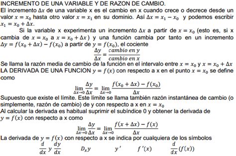 Calculo Diferencial Conceptos De Incremento Y De Raz N De Cambio