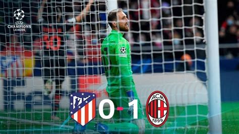 El AC Milán vence 1 0 al Atlético de Madrid y los deja con un pie fuera