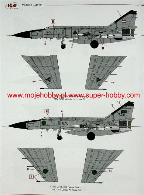 MiG 25 PD Soviet Interceptor Fighter ICM 48903