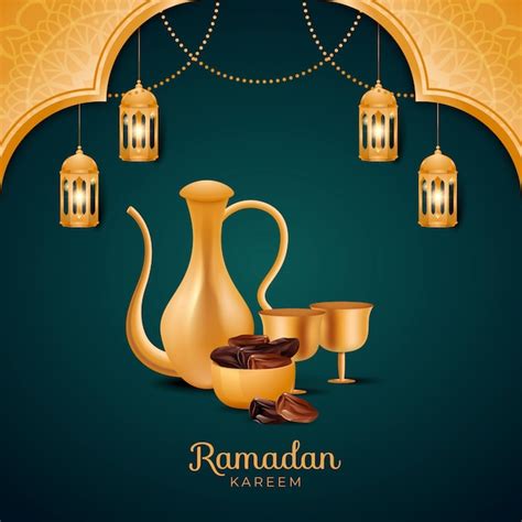 Premium Vector Realistic Illustration For Islamic Ramadan Celebration