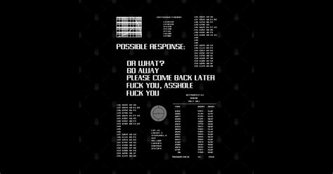 Possible Response Fuck You Asshole Terminator Sticker Teepublic