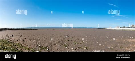 A View From Morecambe Bay Coast Lancashire England Panorama Stock