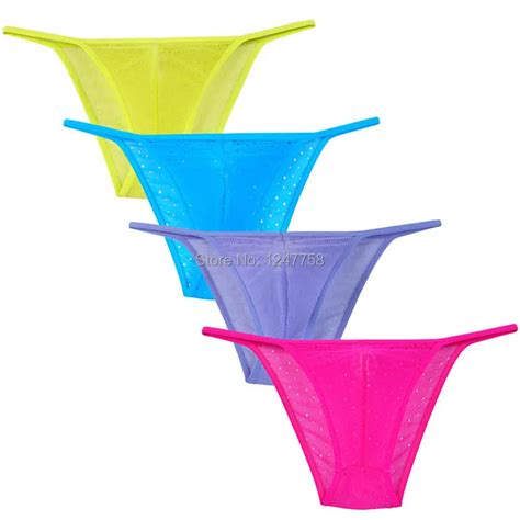 Sexy Men S Sheer Jacquard Lace Bikini Thong Underwear Mesh Belt Open Side T Back