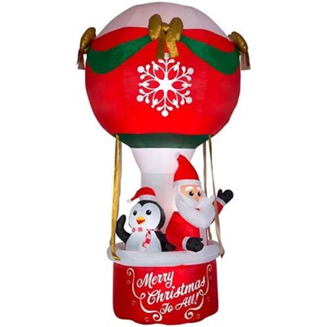 Gemmy 115 Ft Lighted Hot Air Balloon Outdoor Christmas Inflatable