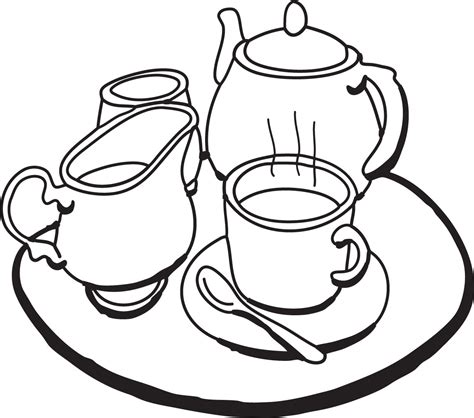 Free Tea Party Clip Art Black And White, Download Free Tea Party Clip Art Black And White png ...