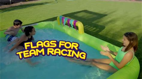 Водный игровой центр с горкой и полосой препятствий Water Racing, 53387 ...