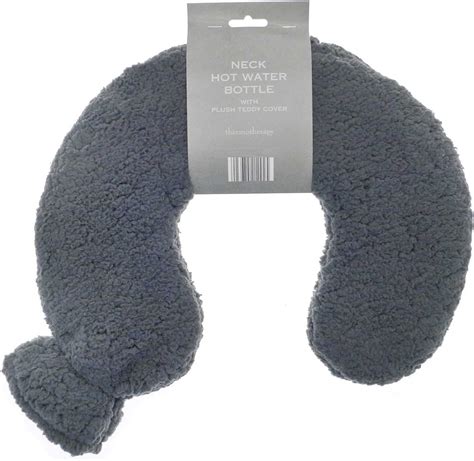 Neck Hot Water Bottle With Teddy Plush Cover Litres Soft Cosy Fleece Cover Removable Back