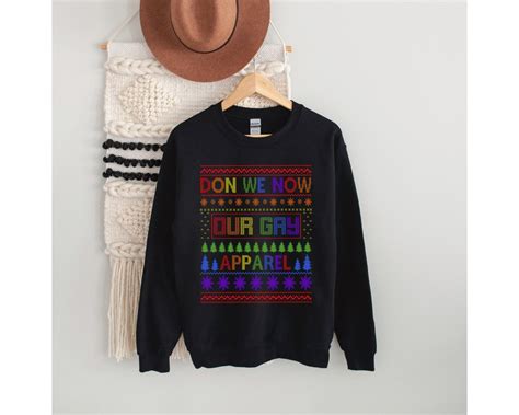 Don We Now Our Gay Apparel Gay Pride Christmas Sweatshirt LGBTQ Xmas Gifts Queer Ugly