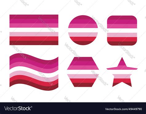 Lesbian Pride Flag Sexual Identity Royalty Free Vector Image