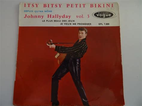 JOHNNY HALLYDAY EP De ITSY BITSY PETIT BIKINI Avec CENTREUR EUR PicClick FR