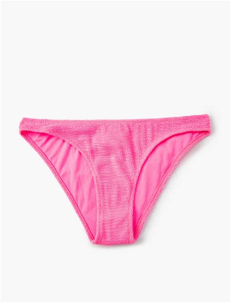 Pembe Kadın Dokulu Bikini Altı Normal Bel 3SAK00027MM Koton