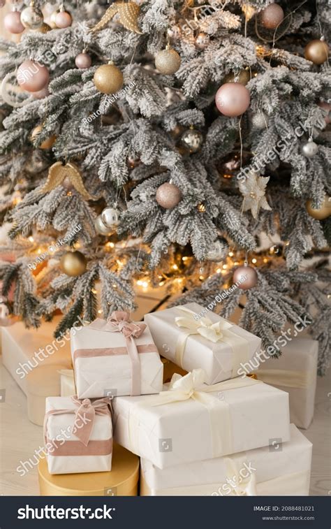 Interior Christmas Magic Glowing Tree Fireplace Stock Photo 2088481021 ...