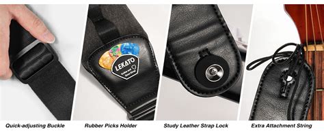 amazoncom lekato bass guitar straps  heavy bass guitars