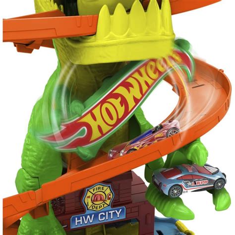 HOT WHEELS PISTA CITY NÊMESIS T REX QUARTEL DE BOMBE Auge App Representações