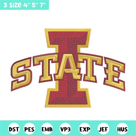 Iowa State Logo Embroidery Design Ncaa Embroidery Sport Em Inspire Uplift