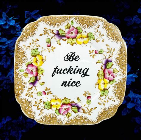 Kindly Fuck Off Funny Rude Sassy Decorative Wall Plate The Dandy Lion