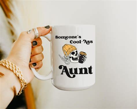 Aunt Or Uncle Mug Someones Cool Ass Aunt Someones Cool Ass Uncle Pregnancy Reveal Gift Cool Aunt