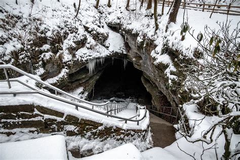 The Historic Entrance In The Winter Mammoth Cave National Park National Parks Traveler