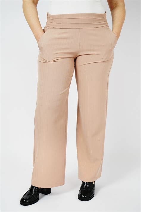 Pantalon Tailleur Chic Et Stretch En Nude Pour Femme Made In France Tailles 38 Couleurs Nude