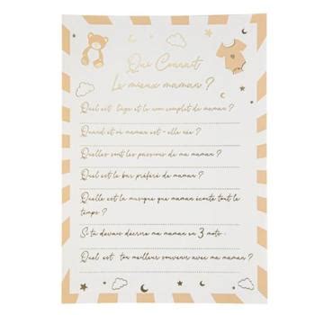 Cartes Qui Connait Mieux Maman Baby Nude Camel Et Or X