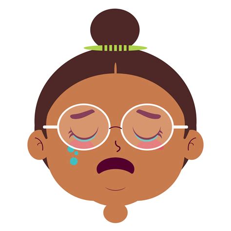 Girl Crying Face Cartoon Cute 14318981 Png
