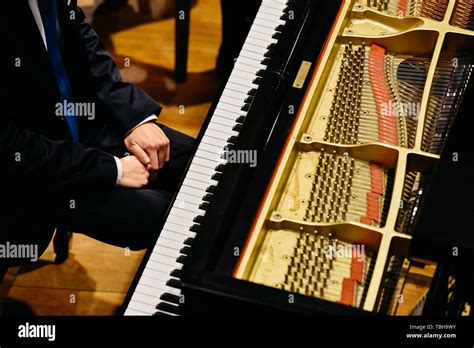 Pianist and piano from above Stock Photo - Alamy