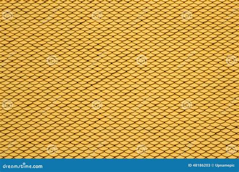 Fondo Senza Cuciture Giallo Delle Mattonelle Di Tetto Immagine Stock