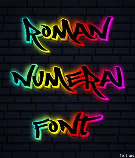 Roman Numeral Font Text Effect and Logo Design Font