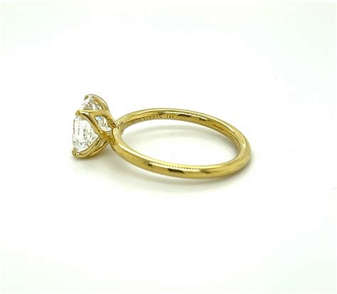 Asscher-Cut Diamond Ring in a Yellow Gold Setting Los Angeles | Peter ...