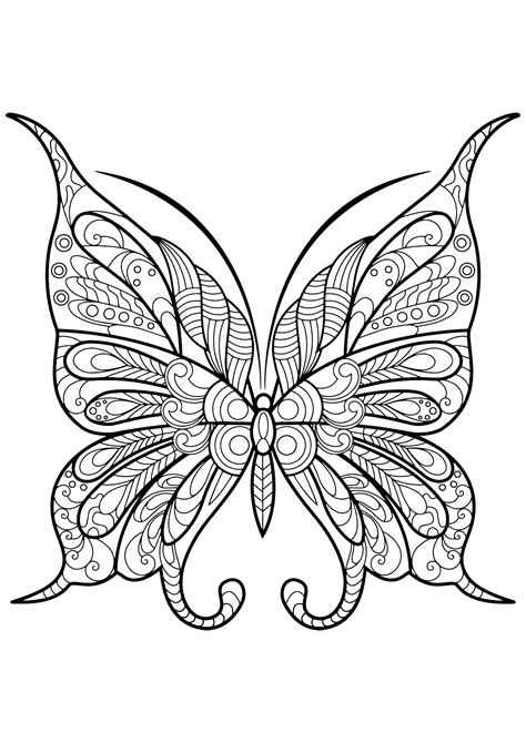 Collection of Printable Butterfly Coloring Pages - Free Printable