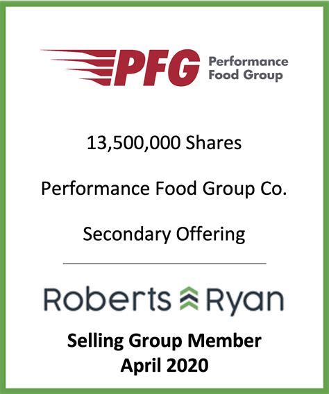 Performance Food Group - Selling Group Member April 2020 - A Service ...
