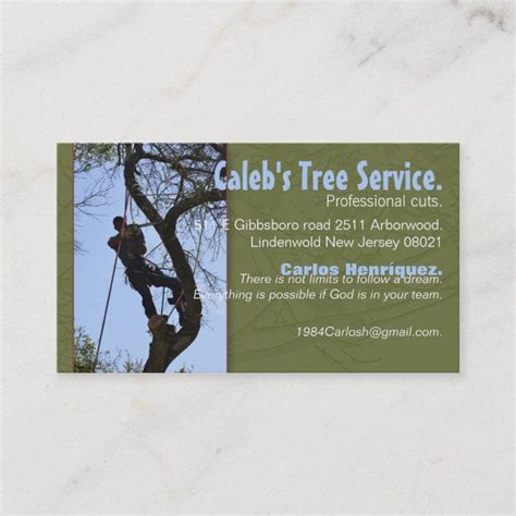 Tree Service Business Card Services Business Business