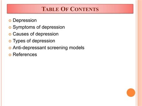 Screening Models Of Antidepressants Drugs PPT