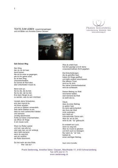 1 TEXTE ZUM LEBEN zusammengetragen